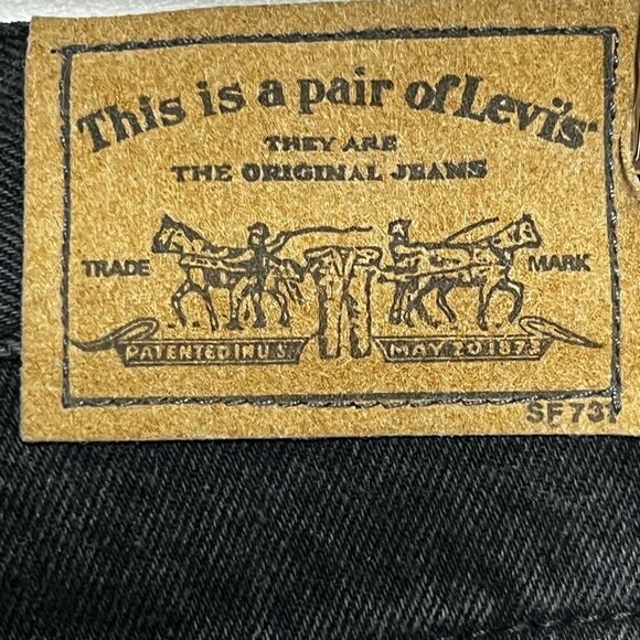 80’s Vintage Black denim jeans white tab 900 Series Women’s Sz 11 28 W - Picture 5 of 6